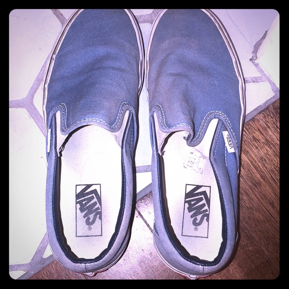 Blue slip on vans